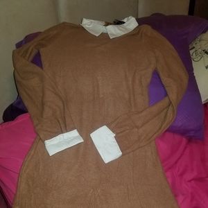 Peter pan collar sweater dress